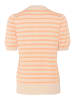 SAINT TROPEZ Strickpullover MilaSZ Gerade Passform in Fog Orange Stripe