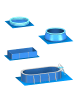 eyepower Poolmatten Green Bay 20 tlg. in blau