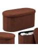 relaxdays Sitzbank in Dunkelbraun - (B)76 x (H)38 x (T)38 cm
