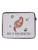 Mr. & Mrs. Panda Hülle Laptop Otter Seerose mit Spruch in Grau Pastell
