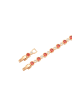 faina Women Crystal-Studded Bracelet in Rose Gold Orange