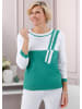 WITT WEIDEN Pullover in smaragd-weiß