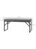 HOMCOM Sitzbank-100L x 35B x 47H cm-Dunkelgrau