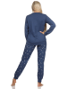 NORMANN Schlafanzug Weihnachten langarm Bündchen - 88724 in navy