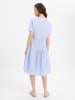 Marie Lund Stufenkleid in hellblau weiß - 0001