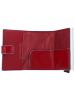 Piquadro Blue Square Kreditkartenetui Leder 10 cm in rot