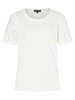 More & More Kurzarmshirt Nieten-Detail in off white