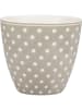 Greengate Latte Cup Becher DOTTY Beige mit weißen Punkten