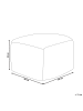 Beliani Pouf KINGRI in Beige - (W) 50 x (H) 35 x (L) 50 cm