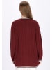 DreiMaster Maritim Cardigan in wine red navy offwhite