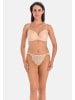 Teyli Brasilianische Slip mit floraler Spitze Lilian in beige