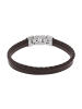 Tom Tailor Armband Edelstahl, Leder in braun