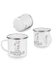 Mr. & Mrs. Panda Emaille Tasse Super Ergotherapeutin mit Spruch in Weiß