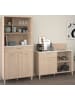 Parisot Buffet Eiche, grau Set 2-tlg. Buffetschrank und Anrichte