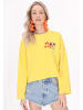IZIA Women Sweatshirt in yellow