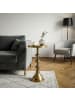 FineBuy Beistelltisch in Gold / Aluminium / 30x30x56