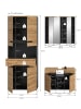 ebuy24 Badmöbelset Canu (3-teilig) Eiche 171 x 34 cm
