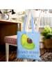 Mr. & Mrs. Panda Tote Bag Avocado Schwangerschaft mit Spruch in Sky Blue