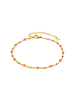 Luxenter bracelet in metal alloy with orange lacquer finish, 18k yellow gold - Basor