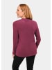 GOLDNER Angenehm weiches Shirt mit Glitzersteinen in himbeere / melange
