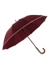 COFI 1453 Stockregenschirm Stockschirm Regenschirm Holzgriff mit in Weinrot