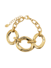 Steel_Art Gliederarmband Damen Eleonora silberfarben poliert in goldfarben