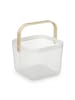 relaxdays 2 x Drahtkorb in Weiß/ Natur - (B)26 x (H)17,5 x (T)24 cm