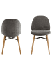 ebuy24 Esszimmerstuhl Sophia Grau 2er Set