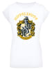 F4NT4STIC T-Shirt Harry Potter Hufflepuff Crest in weiß