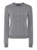 Pieces Strickjacke in Medium Grey Melange