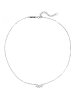 Hey Happiness Halskette Zirkonia Anhänger 925 Sterlingsilber in Silber - (L) 41-46 cm