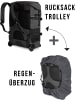 normani Rucksack mit Trolleyfunktion 37 L und Regenüberzug in Anthrazit