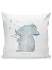 Mr. & Mrs. Panda Deko Kissen Elefant Seifenblasen ohne Spruch in Weiß