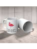 Mr. & Mrs. Panda Kaffeebecher Flamingo Classic mit Spruch in Weiß