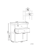 Beliani Nachttisch SALTON in Braun - (W) 53 x (H) 55 x (L) 31 cm