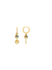 Luxenter Ohrringe aus 925er Sterlingsilber und Kristall mit 18k Gelbgold-Finish