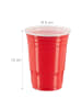 relaxdays 200 x Beerpongbecher in Rot