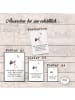 Mr. & Mrs. Panda Wandbild Storch mit Spruch in Weiß