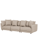 Beliani 2-tlg 3-Sitzer Sofa SIGTUNA in Beige/Schwarz