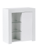 Beliani 3-tlg Sideboard KAMLOOPS in Weiß/Transparent