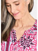 GOLDNER Kurzgröße:  Jerseybluse Bluse mit Muster, Halbarm in pink / gemustert