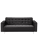 Beliani 3-Sitzer Sofa ABERDEEN in Schwarz/Gold - (W) 186 x (H) 83 x (L) 88 cm