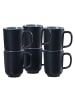 6er Set Kaffeebecher Jasper in Schwarz 285 ml