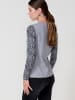 KOROSHI Langärmliges bedrucktes Damen-T-Shirt in grau