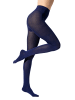 Yenita® Baumwoll Strumpfhose Strickstrumpfhose in marineblau