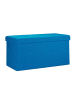 relaxdays Faltbare Sitzbank in Blau - (B)76 x (H)38 x (T)38 cm