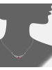 Diamant L'éternel Halskette aus 375 Gelbgold mit Diamant mit Rubin Herz-Design