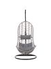 Beliani Hängesessel PINETO in Grau/Schwarz - (W) 80 x (H) 199 x (L) 97 cm
