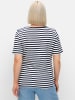 sheego T-Shirt in marine-weiß