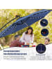 COSTWAY Sonnenschirm 300 cm mit LED in Blau